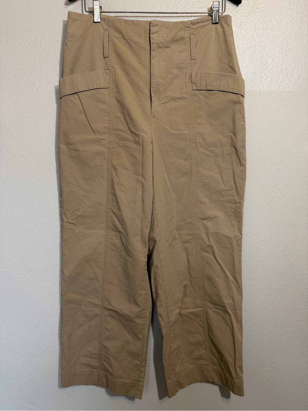 A New Day High-Rise Wide-Leg Utility Pants Tan Khaki Women's Size 14